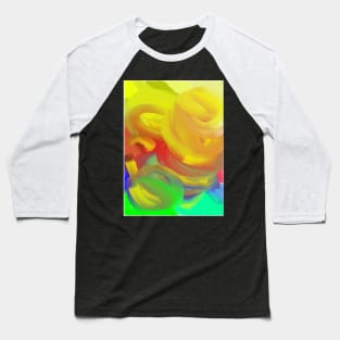 A colorful wavy design Baseball T-Shirt